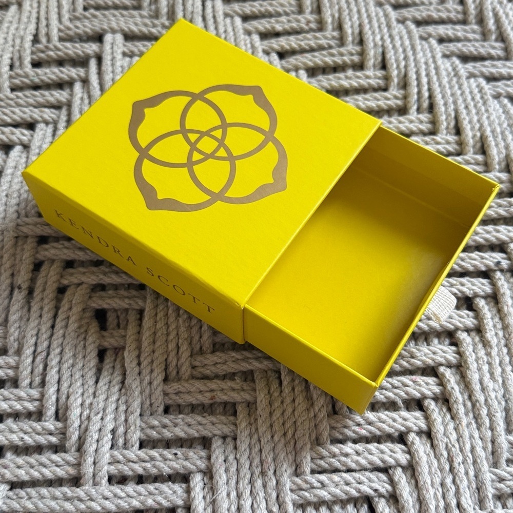 Empty Kendra Scott Yellow Jewelry Box with Drawer